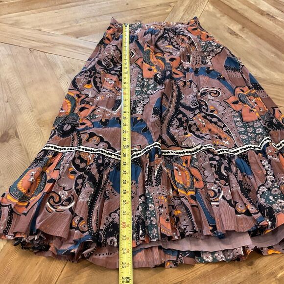 Cleobella Jodie Ankle Skirt Mirage Print Organic Cotton Boho Maxi S NWT $218 - Picture 9 of 9